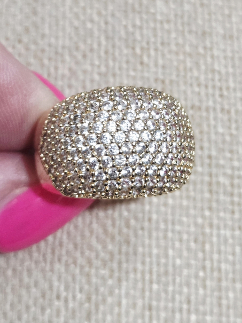 Gold Pavé Dome Ring~size 10